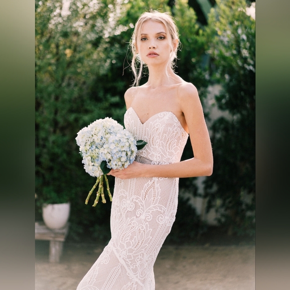 COPY - Stone Cold Fox Market Gown Bride Bridal Wedding Small Medium Slip Lace - Picture 2 of 16